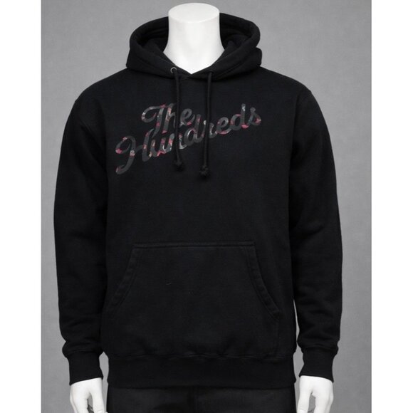 The Hundreds Other - The Hundreds Black Pullover Hoodie ROSES ON LOGO MENS SIZE M PRE-OWNED